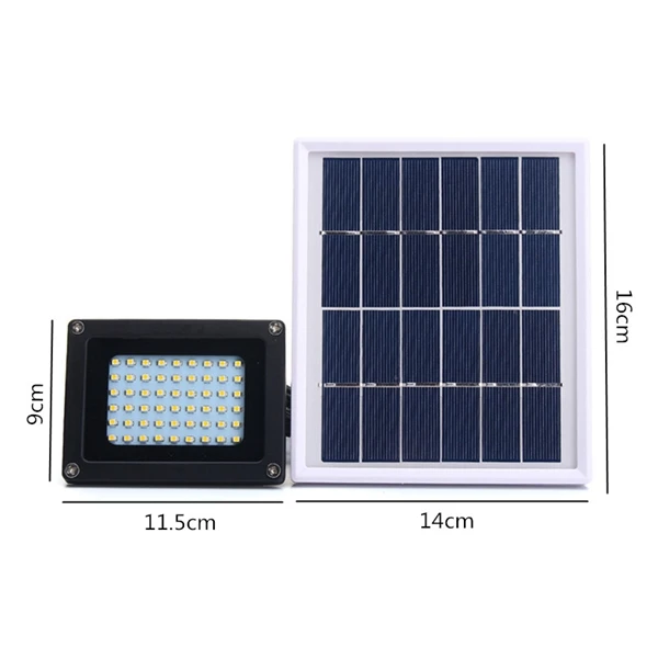 Водонепроницаемый IP65 54 светодиодный солнечный светильник 3528 SMD Панели солнечные светодиодный прожектор светильник Сенсор потолочные светильник Открытый сад безопасности настенный светильник