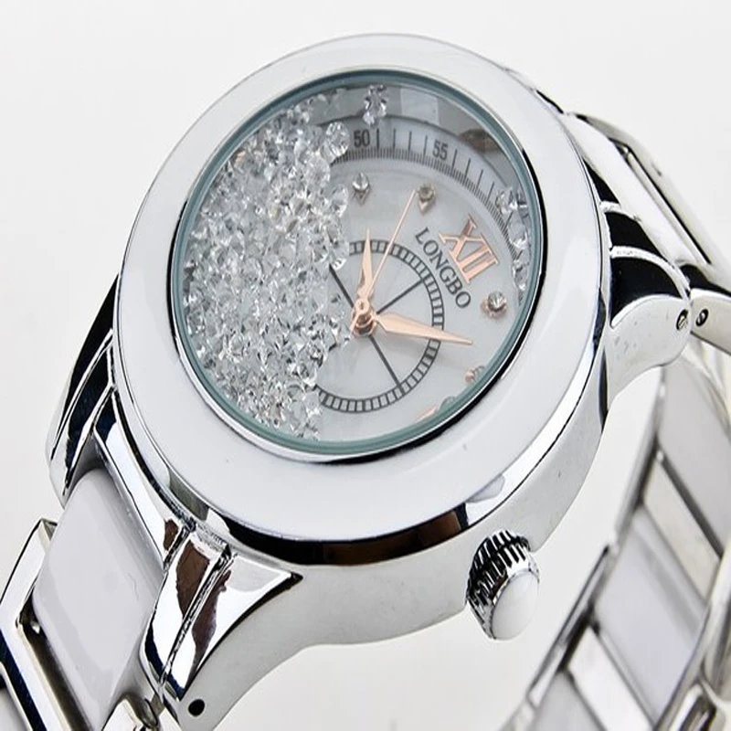 Роскошные Белые Керамические Водостойкий Керамический Спорт Женщины Наручные