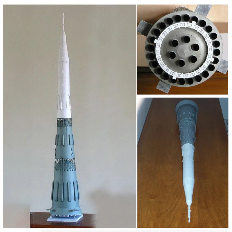 

1:144 Soviet N-1 Launch Vehicle Rocket 3D High Simulation Space Paper Model Handmade Toy Boy Gift