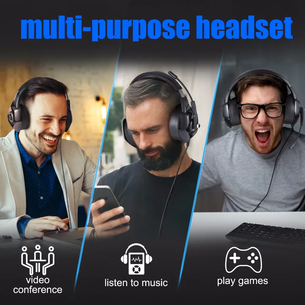 Игровая гарнитура с микрофоном casque PC Gamer Bass стерео наушники для PS4 Геймпад Новый