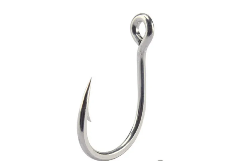 Mustad 10881 рыболовные крючки из высокоуглеродистой стали, морские рыболовные крючки, джиг, большой колючий крючок с отверстием, крючки для кальмара, карпа, жесткая приманка, крючок