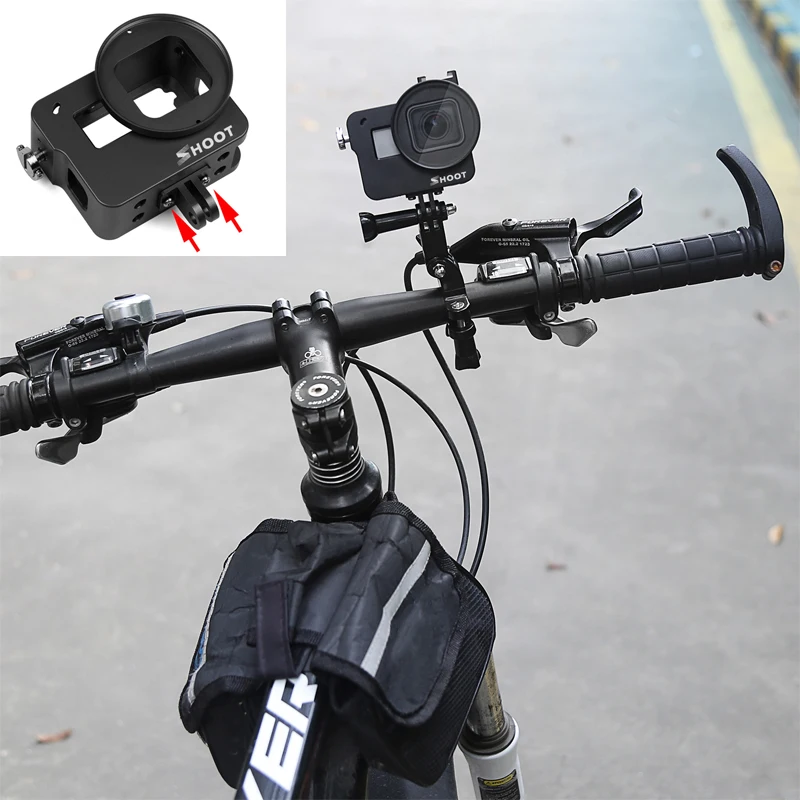 Aluminum CNC Protective Case Anti-Fall Frame Housing with Rear cover 52mm UV filter For GoPro Hero 5 6 7 black Camera Accessory |