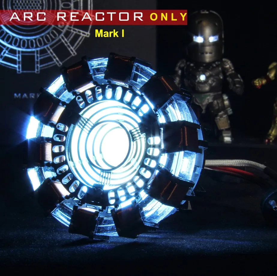 Acrylic Arc Reactor LED Avengers 1:1 Scale Iron Man Arc Reactor Core Tony Stark Heart Model With Led Light Figure Gift DIY Need To Assemble MK1 Reac - Цвет: Acrylic Arc Reactor