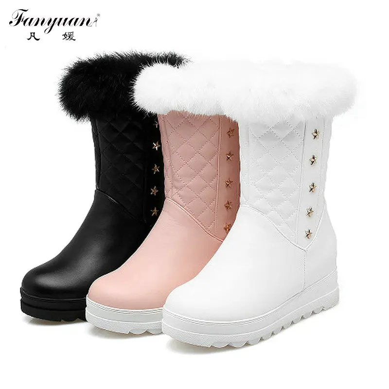 Новинка 2017 года модная зимняя дамская обувь с круглым носком в корейском стиле