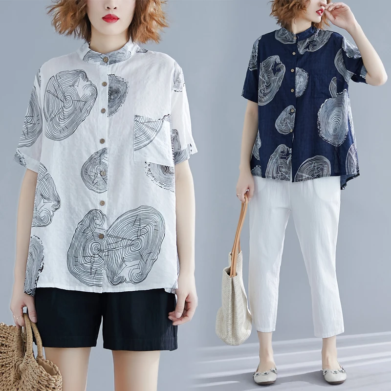 

Women's Short New Summer Causal One Plus Size Blouses Blouse 2018 Women