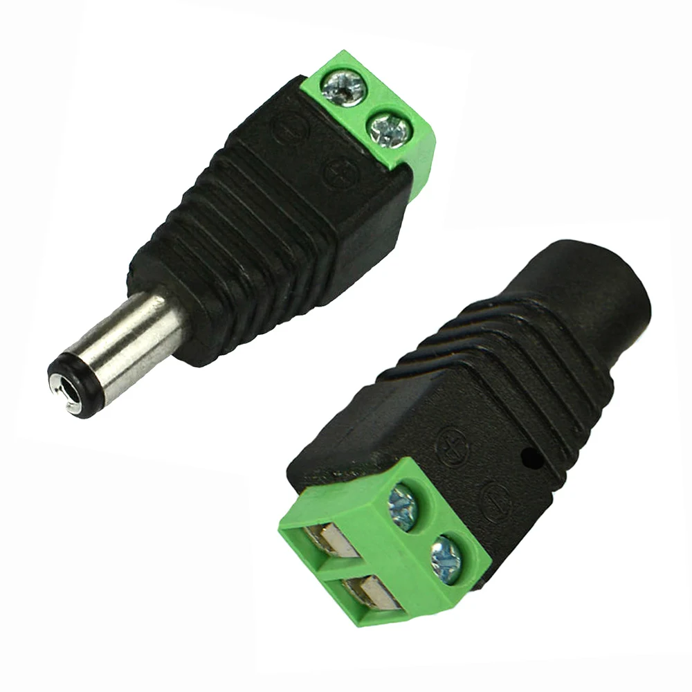 10 шт. кабель питания постоянного тока с женским/мужским разъемами адаптер 5 мм x 2 1