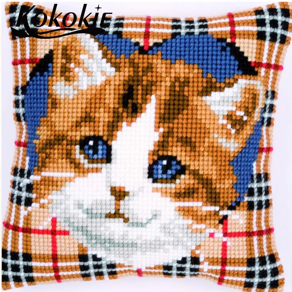 

diy knitting needles kit for cross stitch set sales cat pattern cushion handicraft embroider needlework kits fabric pillowcase