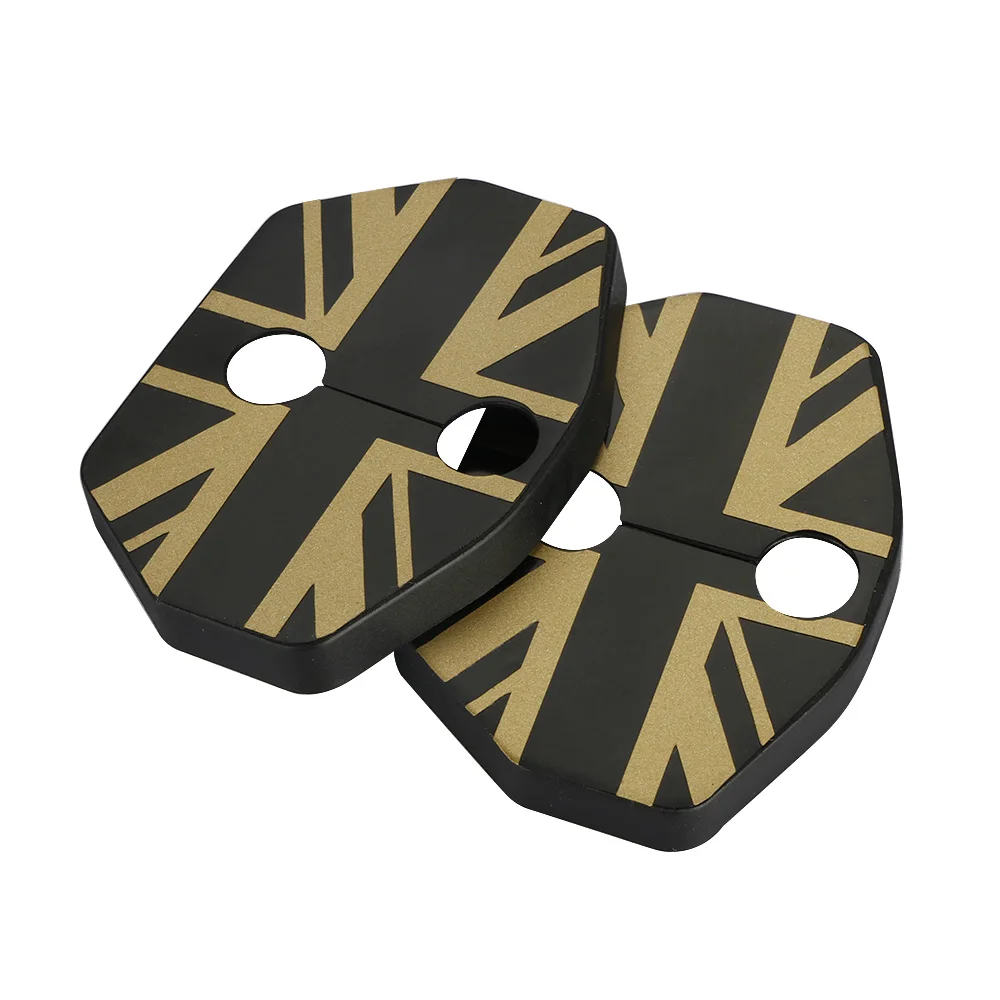 Union Jack Gold 2 шт./лот крышка замка двери Кепка с пряжкой Антикоррозийная для MINI COOPER S хэтчбек Clubman Roadster R55 R56 R57 R58 R59 Union Jack - Цвет: Union Jack Gold