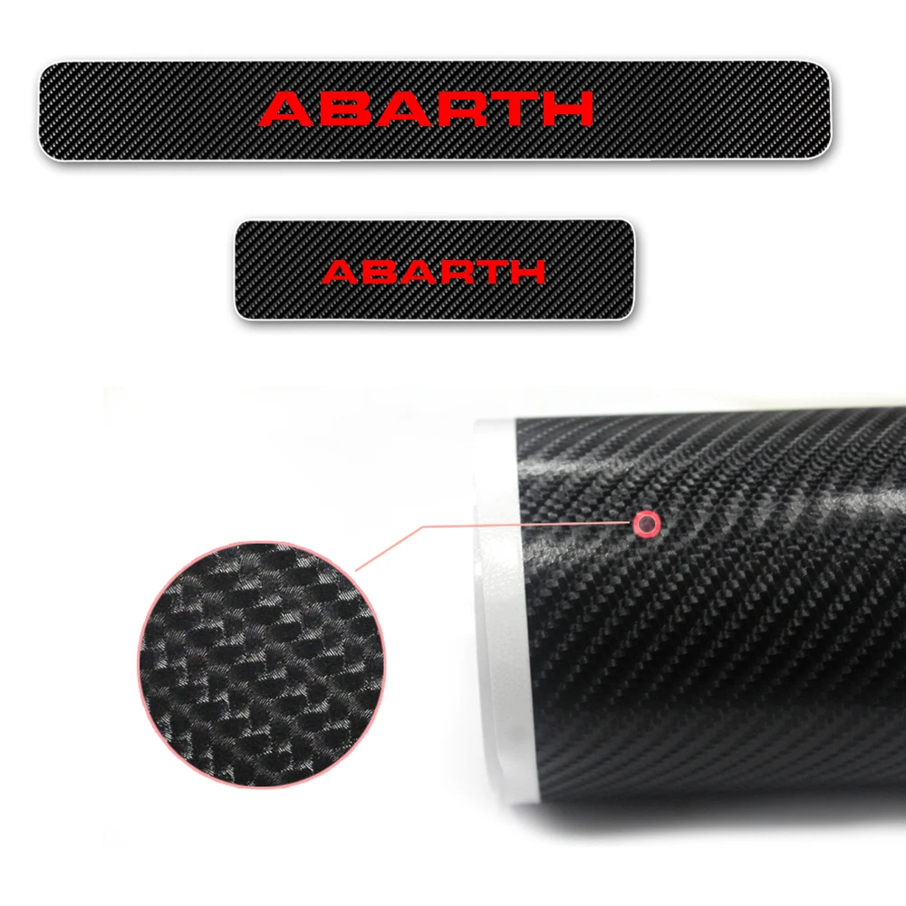 Порога для FIAT 500 ABARTH порога Накладка защитник езды на велосипеде 4D углеволоконная