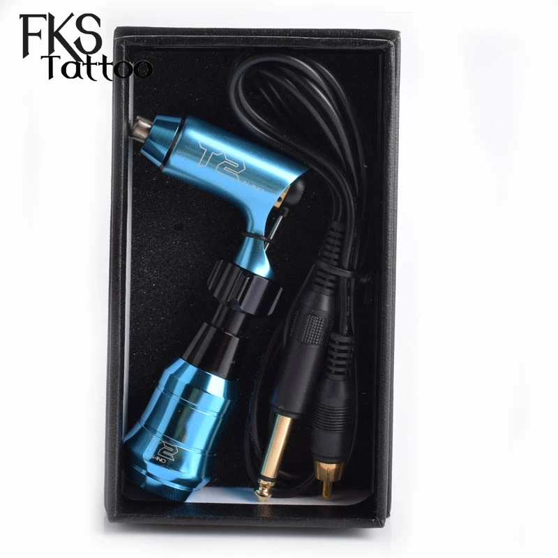 Blue T2 Nano роторная татуировка машина двигатель RCA разъем ручка Высокое качество картридж татуировки машина - Цвет: Blue