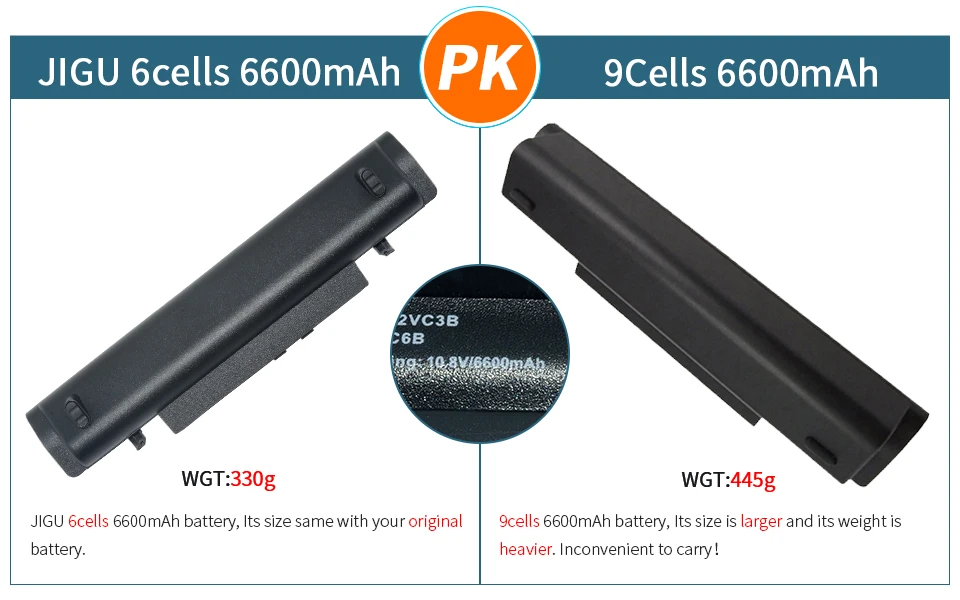 Jigu аккумулятор для SAMSUNG N143 N145 N148 N150 N250 N250P N260 N260P плюс ноутбук 6 ячеек