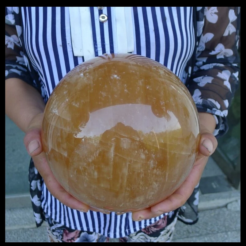 Ruifafa8804067 &lt22.2LB натуральный цитрин Кальцит Кварцевый Кристалл шар целебный