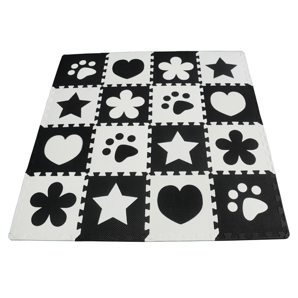 Матовые коврики черный белый мир Детские EVA пены играть головоломка коврик