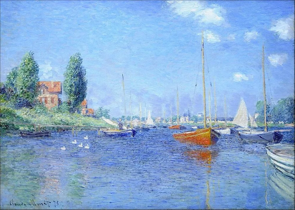 

Высокое качество масляной живописи Холст репродукции красные лодки, Argenteuil, 1875 (масло на холсте) Клода монета Картина Ручная роспись