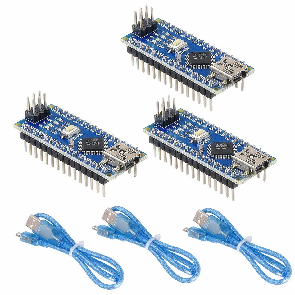 Для Arduino Nano Mini USB с Загрузчиком для nano 3 0 контроллер CH340 драйвер 16 МГц v3.0 ATMEGA328 |