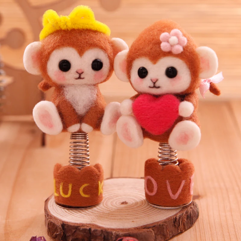 MoTiRo неготовый войлочный материал упаковка DIY серия monkey шерстяной тычок для