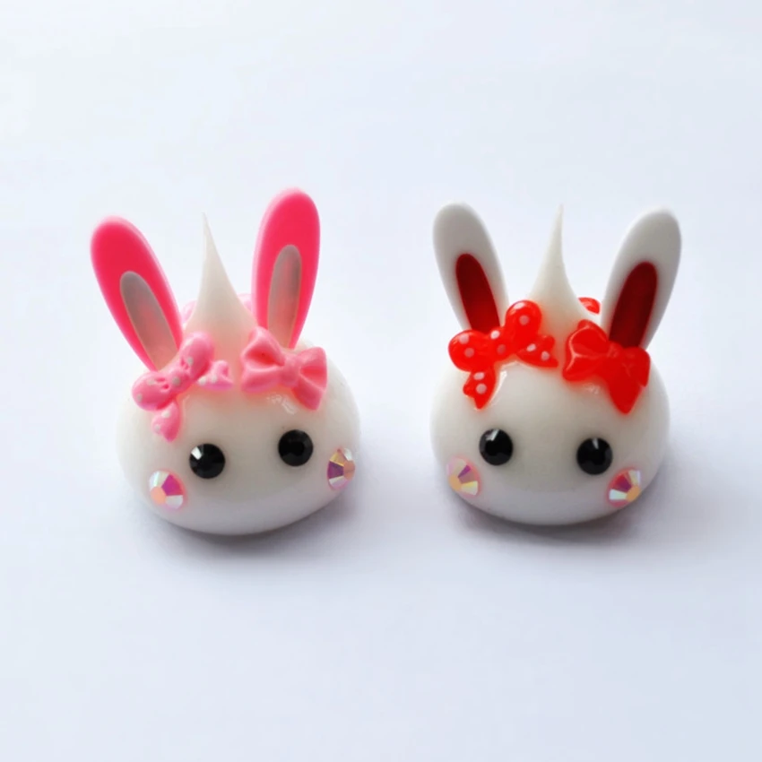 

FOR DIY Home Decoration 4pcs(It Is Soft) 25mm Kawaii Silicone Animal With No Hooks On It
