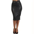 Юбка-карандаш Женская из экокожи, с завышенной талией