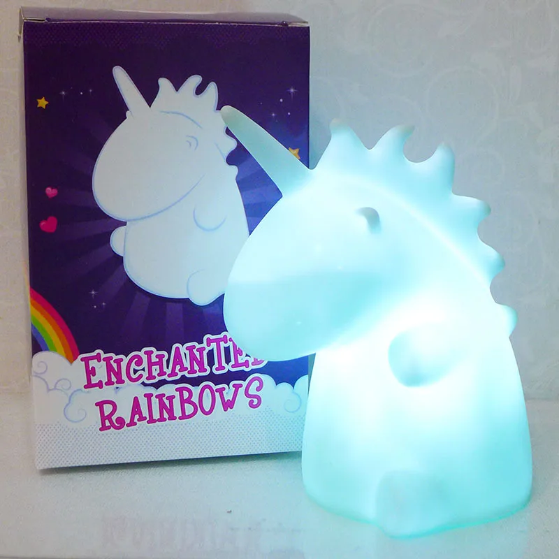 Blue Unicorn JXSFLYE Звездный ночной Светильник Adurable креативный детский светодиодный светильник, подарок для детей и друзей, праздничные или вечерние, новинка - Испускаемый цвет: Blue Unicorn