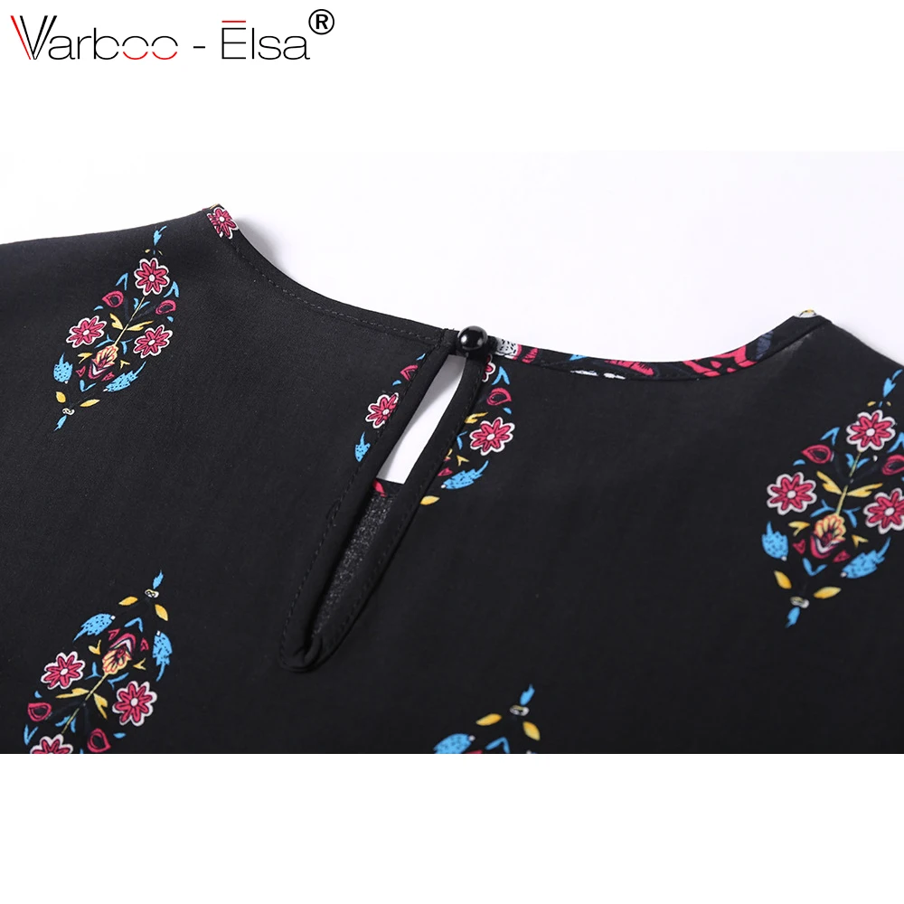 VARBOO_ELSA2017 Мода Чешский Лето Dress Печати Пляж Старинные Сексуальная drwss Женский Vestidos