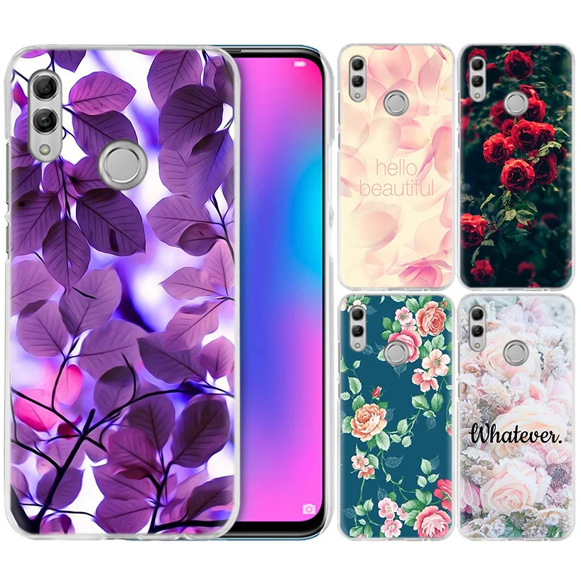 Красивый чехол с цветочным рисунком розы для huawei Honor 8X Y9 9 10 Lite Play 8C 8S 8A Pro V20 20i 10i Y6 Y7 жесткий Роскошный чехол для телефона из поликарбоната