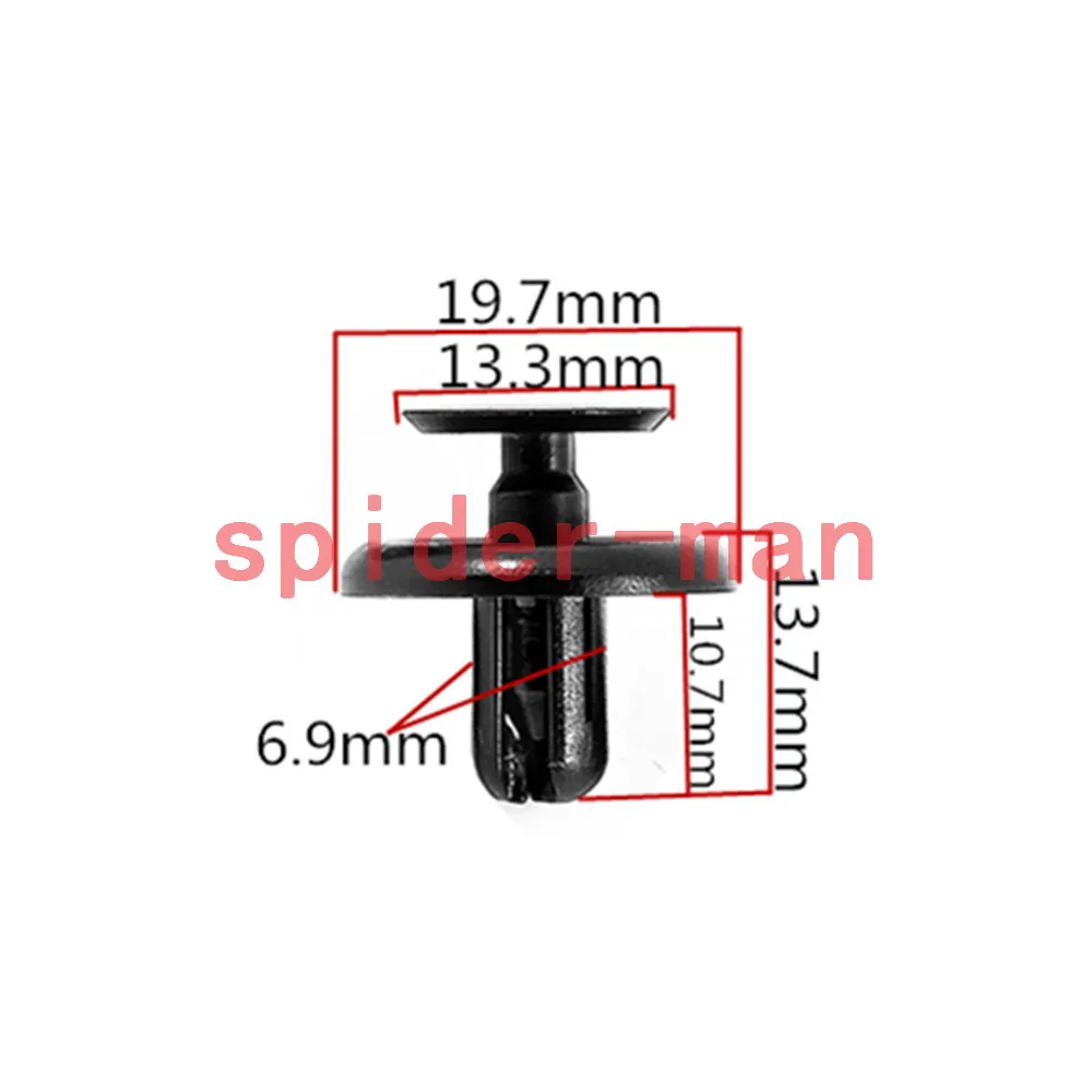 100 шт. фиксаторы для крыльев автомобиля с отверстием 7 мм клипса Toyota RAV4 Corolla Camry Reiz