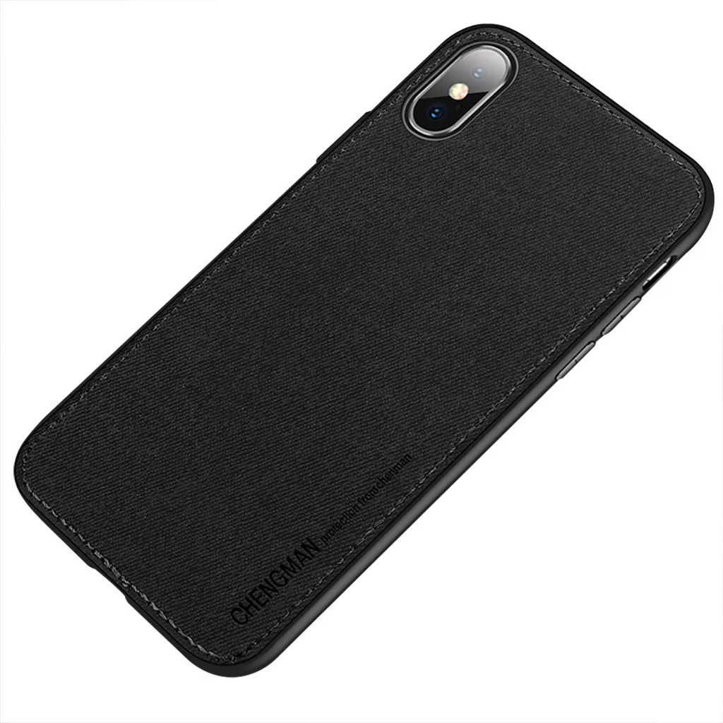 Z514 phone cover 2019 CHENGMAN For iPhone X TPU Cases Cloth Washable Invisible Magnet 5.8 Inch |