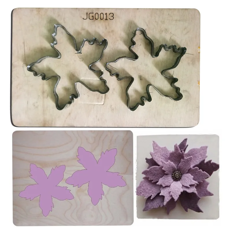Горячая Poinsettia цветок DIY деревянная форма ремесло резки штампы для создания