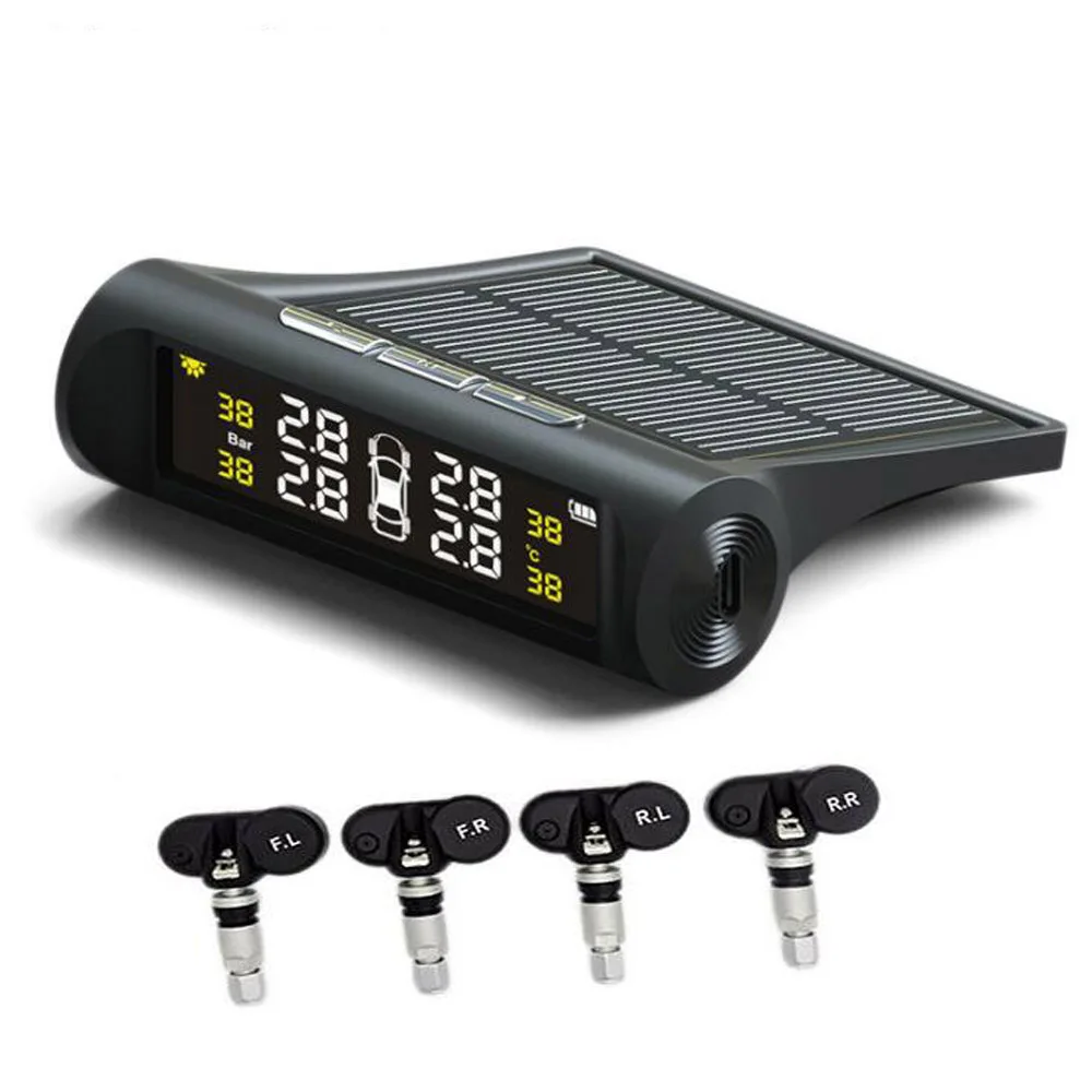 TPMS Солнечная энергия умная автомобильная система контроля давления в шинах