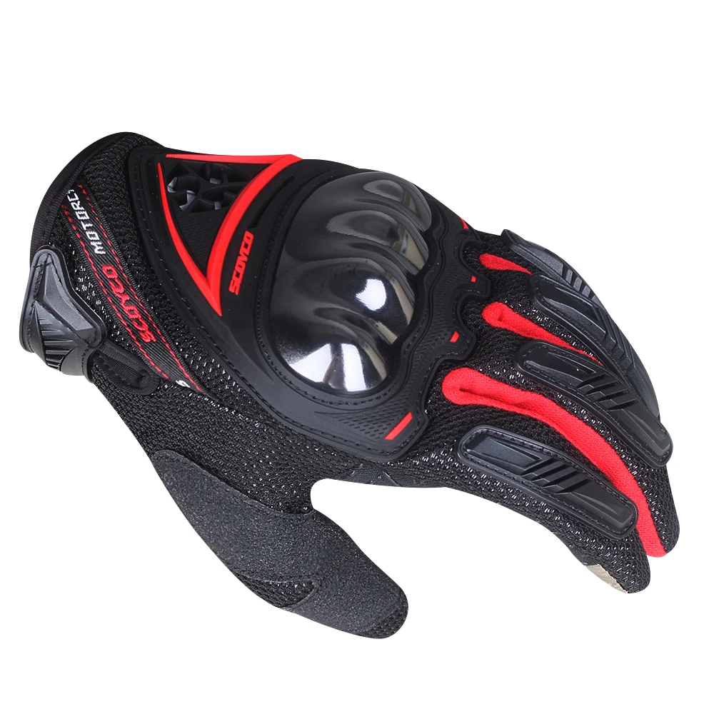 SCOYCO Новые перчатки с защитой суставов для moto rcycle Guantes de moto дышащая портативная ручка с сенсорным экраном Airsoft скутер MBX moto r перчатки