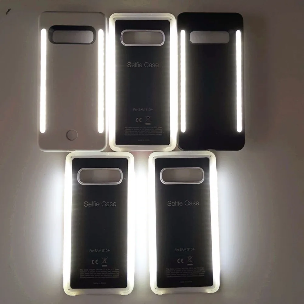 Для Galaxy S10 S8 S9 plus противоударный роскошный светящийся светодиодный чехол для
