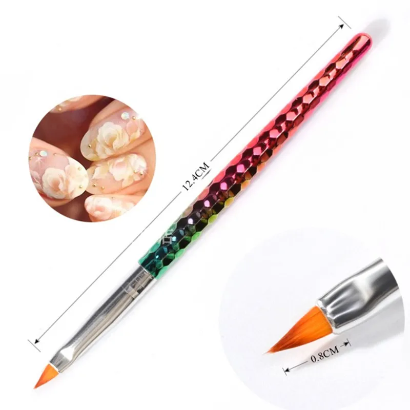 Набор кистей для маникюра ногтей гель лаком в виде хвоста русалки 7 видов|Кисти