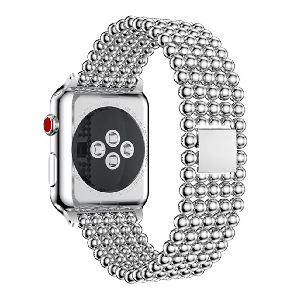 Ремешок из нержавеющей стали для часов Apple Watch, 42 мм, 38 мм, 40 мм, 44 мм, серия 5, 4, ремешок Correa iWatch, ремешок 3, 2, 1, женский браслет pulseira