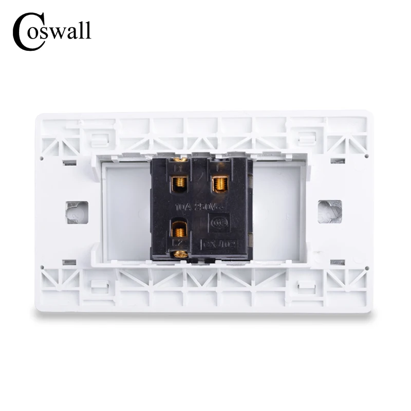 COSWALL простой стиль 1 Gang 2 Way On/Off настенный выключатель прерыватель белый цвет выключатель света 114*70 мм AC 110~ 250 В C30-118-101