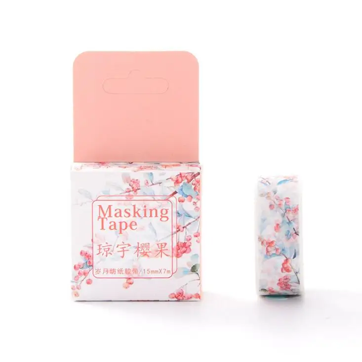 Милые кавайные растения цветы японская маскирующая васи лента декоративная