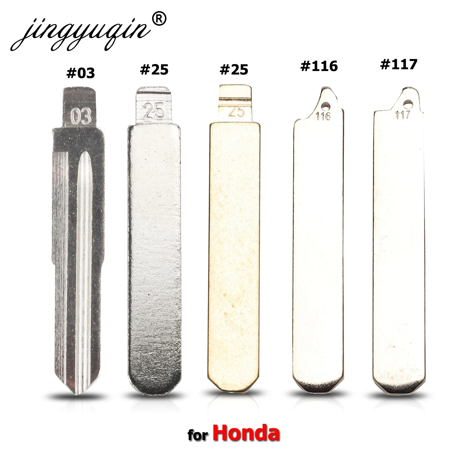 Jingyuqin 15X No.25 #25 #03 #116 #117สำหรับ Honda Accord Fit Civic City BYD Original คีย์พลิก VVDI JMD Key Blade ว่างเปล่า