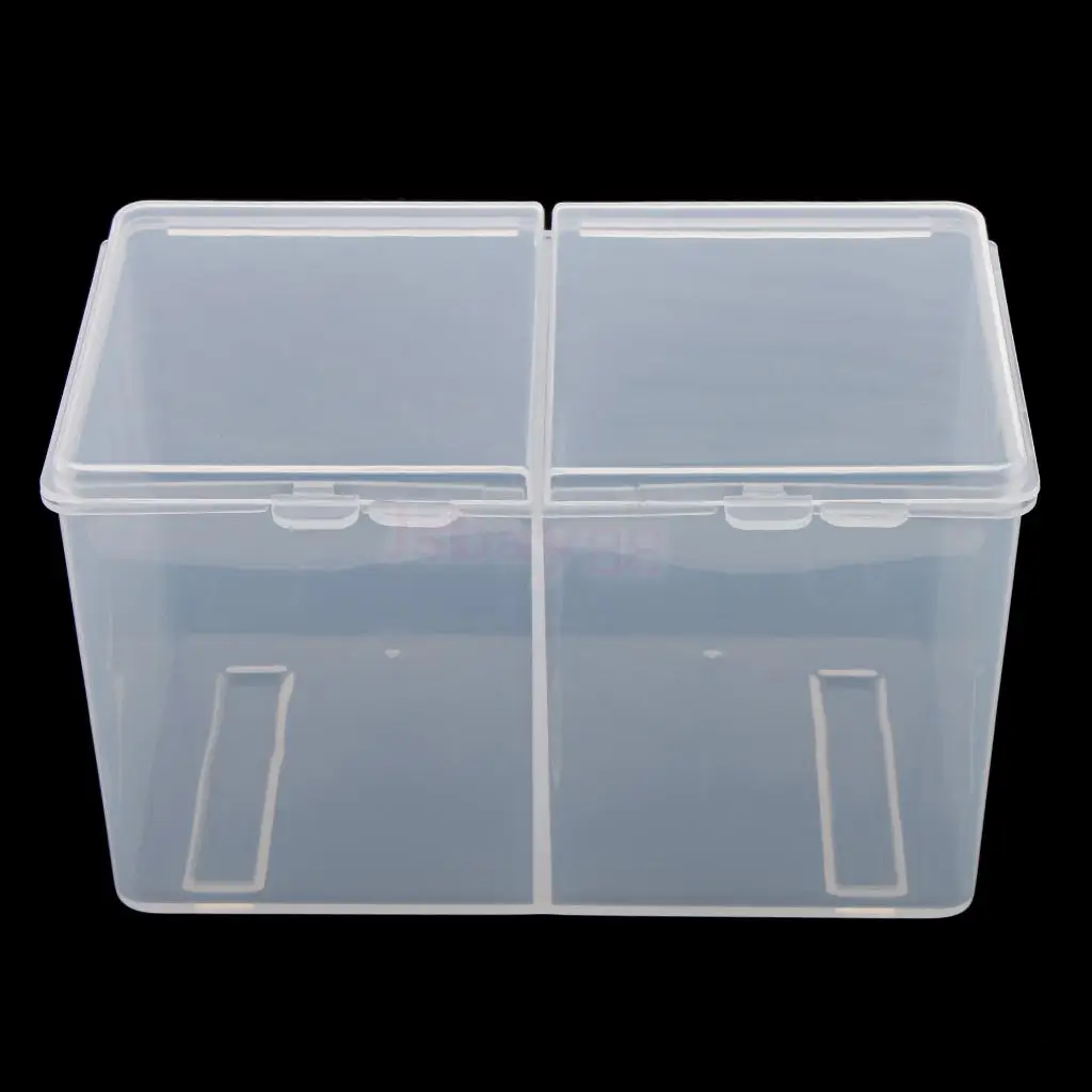 2 слота прозрачный пластиковый органайзер для макияжа чехол косметичка ватных