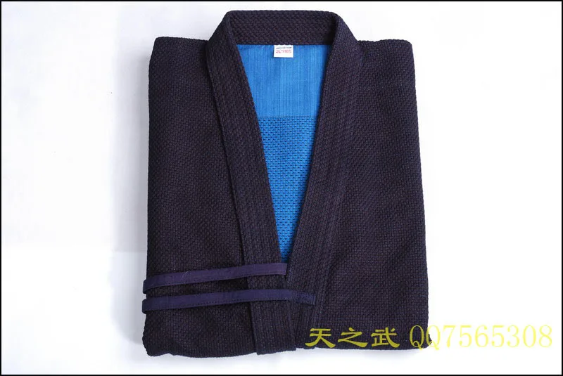 Высококачественный 100% хлопок с HiDriTex темно синий двухслойный Кендо айкидо Iaido Gi
