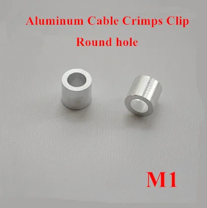 

200pcs 1mm M1 Aluminum Cable Crimps Sleeve Round Hole Ferrule Crimping Loop Oval Wire Rope Clip Swage Fittings