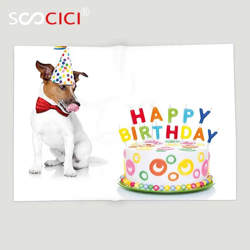 Мягкое Флисовое одеяло на заказ украшения день рождения для детей собаки Russel