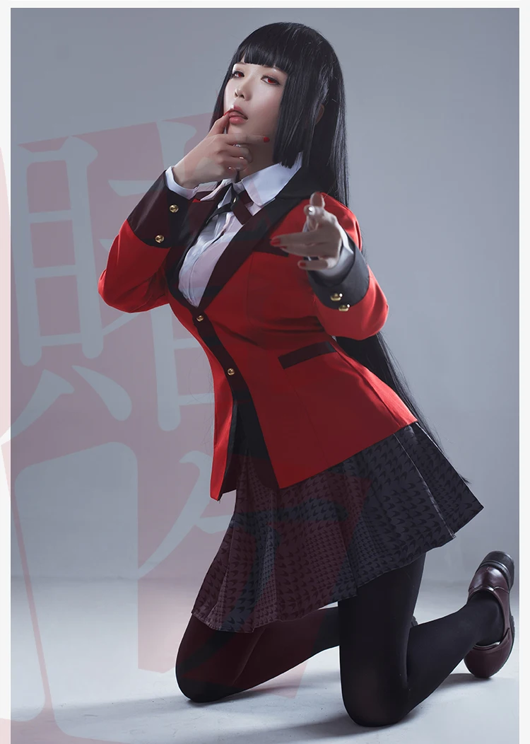 Аниме Kakegurui Yumeko Jabami Косплэй костюм высокое японское школьная униформа для