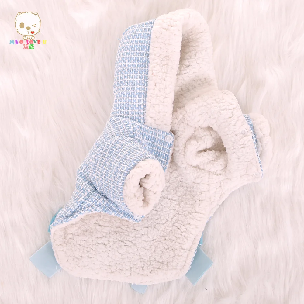 Dog Coat Pet Clothes For Dogs And Cats Winter Warm Hooded Jacket Yorkshire Chihuahua Clothing Dog Clothes Tweed Plaid Cat Coat