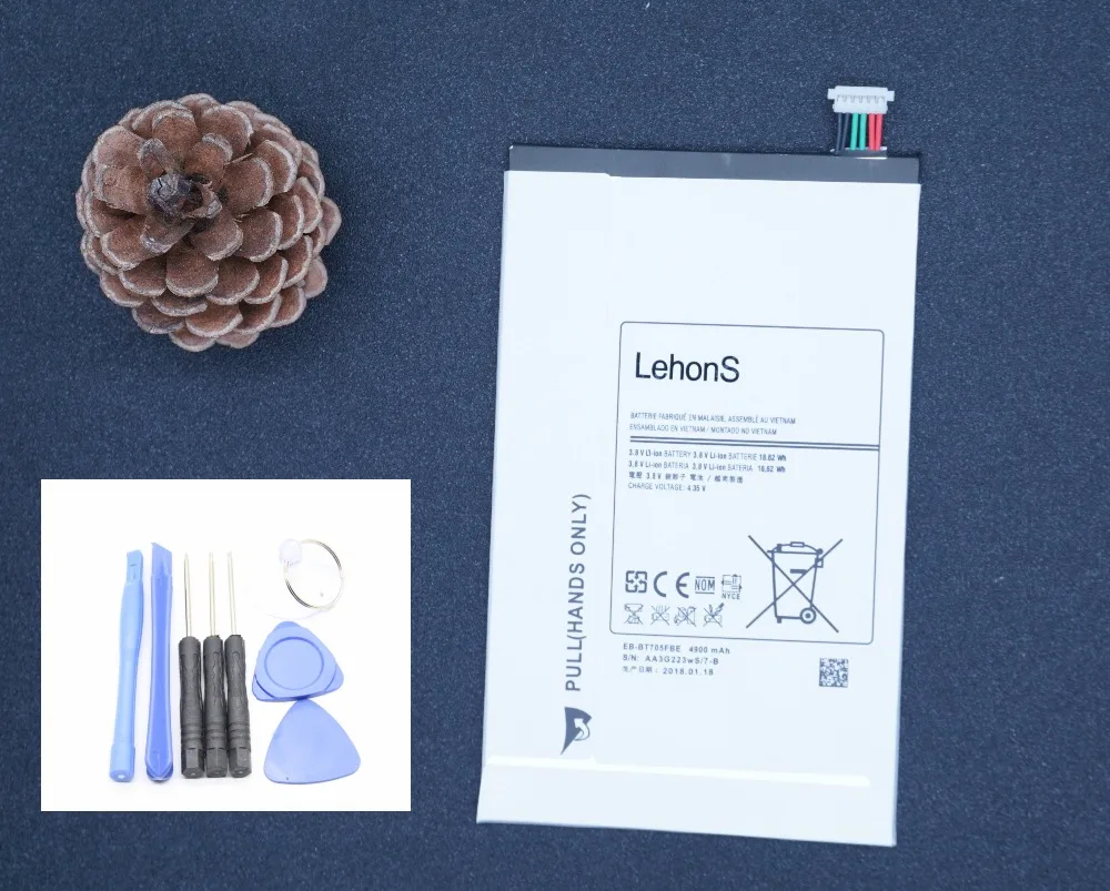 LehonS 1x4900 мАч запасная батарея для планшета Samsung galaxy tab S 8 4 T700 T705 T701 EB BT705FBE BT705FBC с