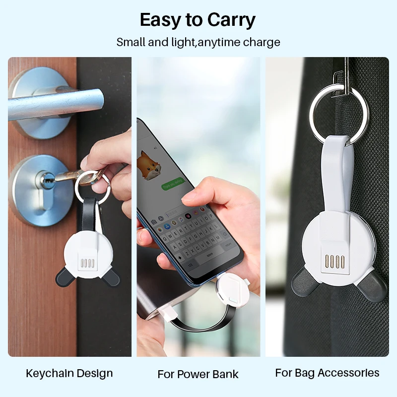 YBD Panda USB кабель для iPhone samsung Powerbank Micro usb type C кабель для huawei Xiaomi брелок аксессуар зарядный Шнур кабель