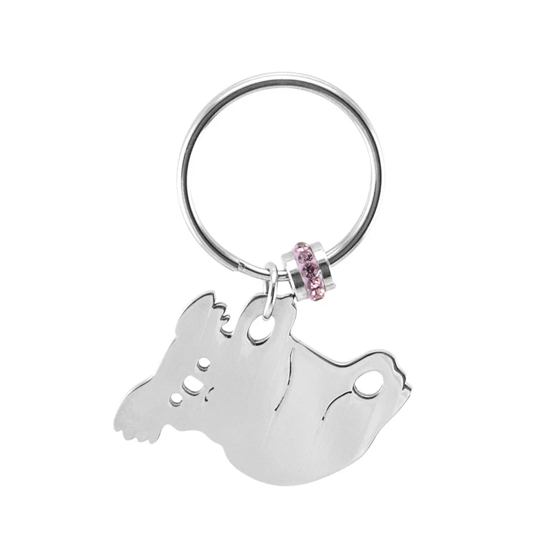 Risul Birth/month stone Koala lucky stones Key chains Stainless steel souvenirs key ring high quality | Украшения и аксессуары
