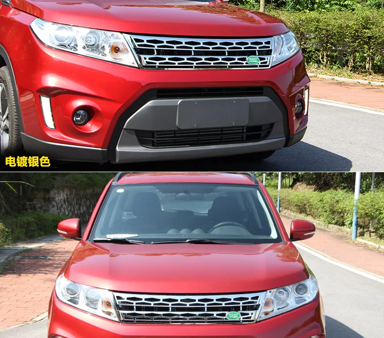 Высококачественный для Suzuki Vitara ABS хромированный обод хромированный Стайлинг бамперная решетка сетки крышки украшения аксессуары