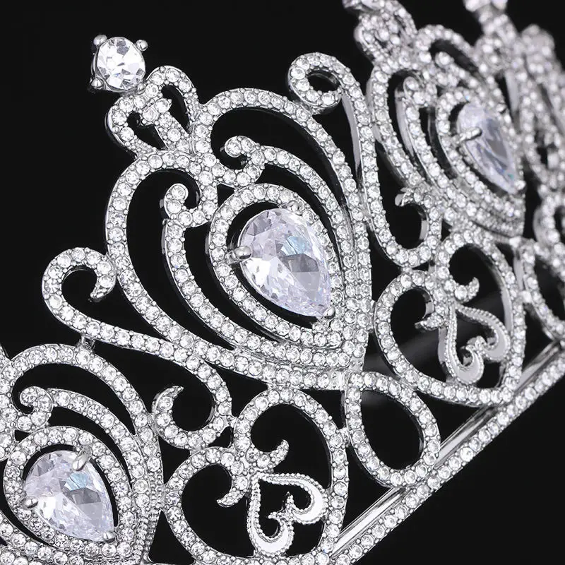 Повязка на голову с кубическим цирконием для свадьбы подружки невесты покрытая