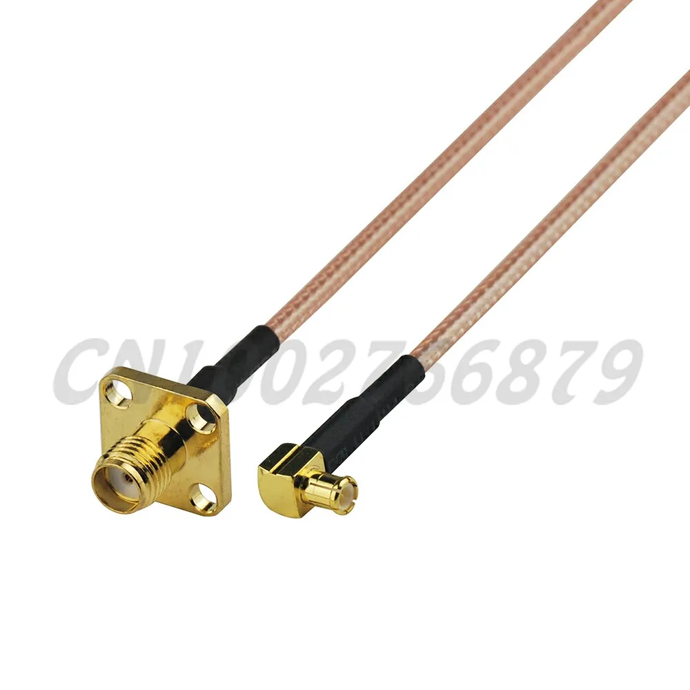 15 см RF MCX Штекер прямоугольный к гнезду SMA 4 отверстия Панельное крепление прямой