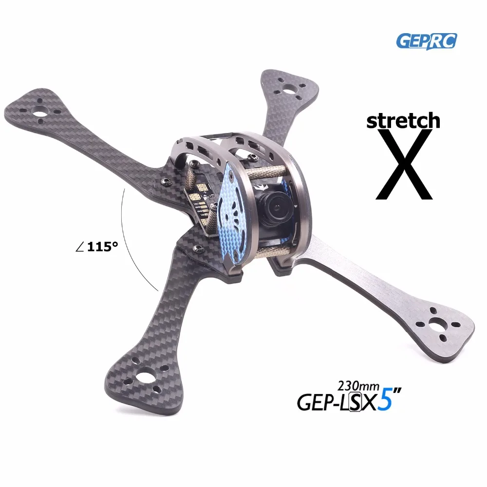 

Leopard LX5 Upgraded GEP-LSX5 7075 CNC 3K Carbon Fiber Quadcopter Racer Racing Frame Kit 205/230/265mm for 3-6s Lipo