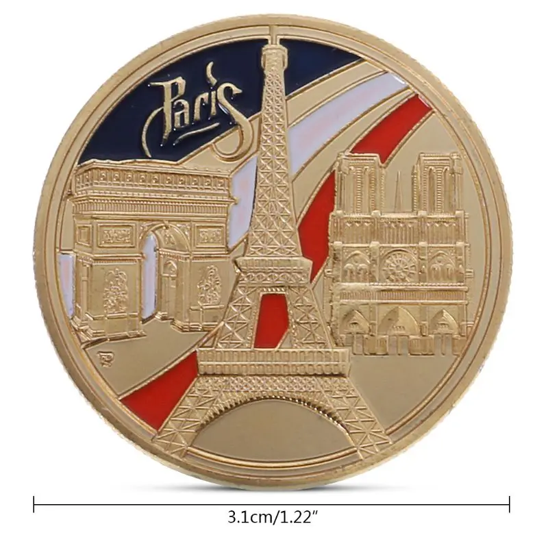 Commemorative Coin Paris Tower Building Collection Arts Gifts BTC Bitcoin Alloy | Спорт и развлечения
